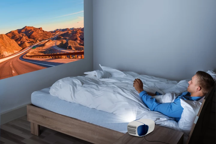 Nomvdic pitches the L500 as the world's smallest triple-laser projector