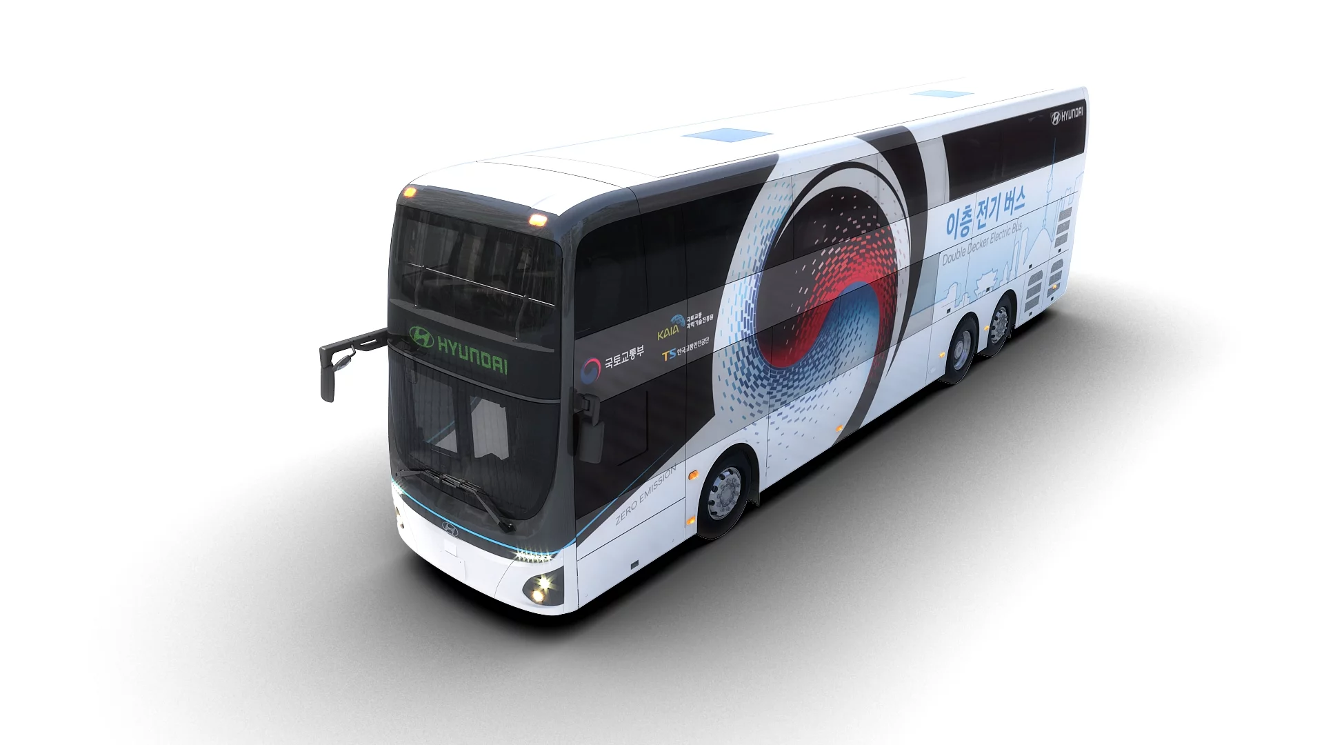 Hyundai Motor's new electric double-decker bus can seat up to 70 passengers