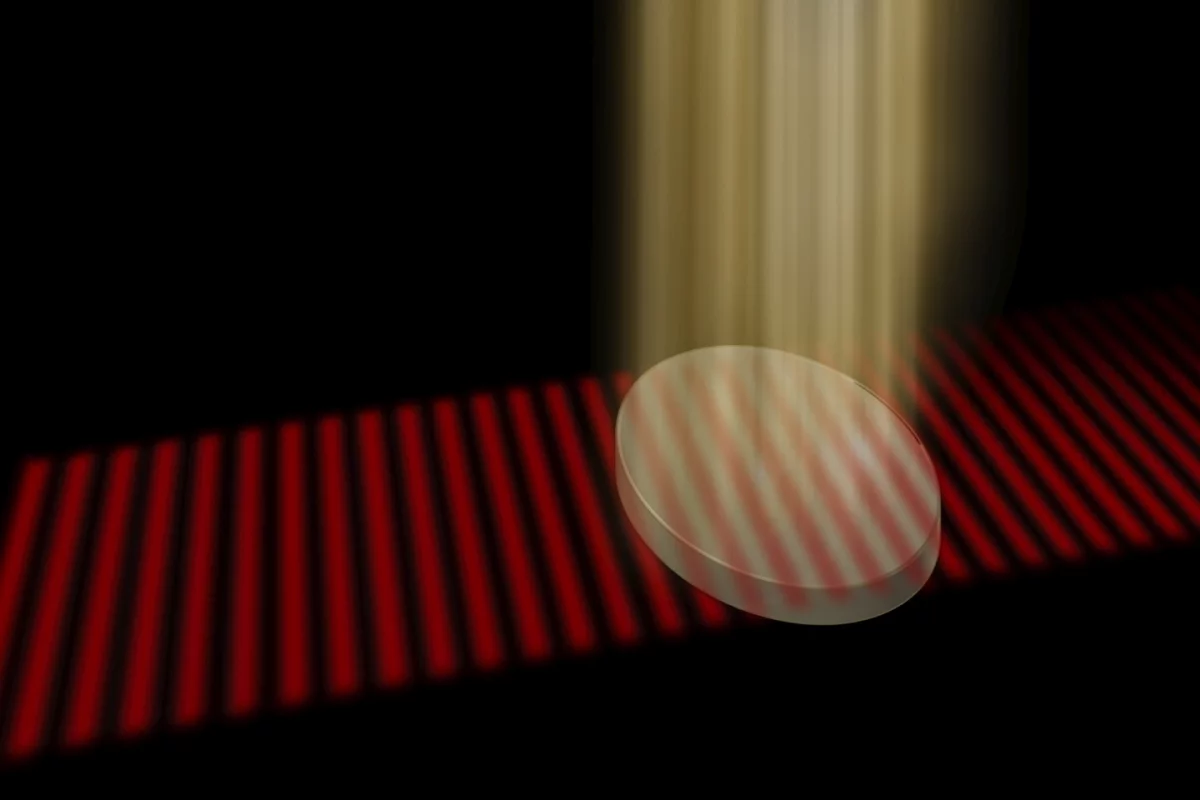 The new invisibility cloak in development at TU Wien works by projecting a precise pattern onto a special material to match its inner pattern of irregularities, allowing light waves to pass right through it