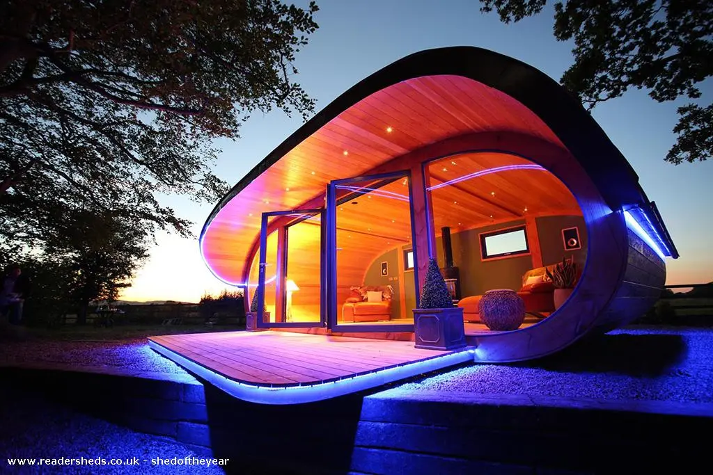 The Shed is like a tiny house and rotates to follow the sun