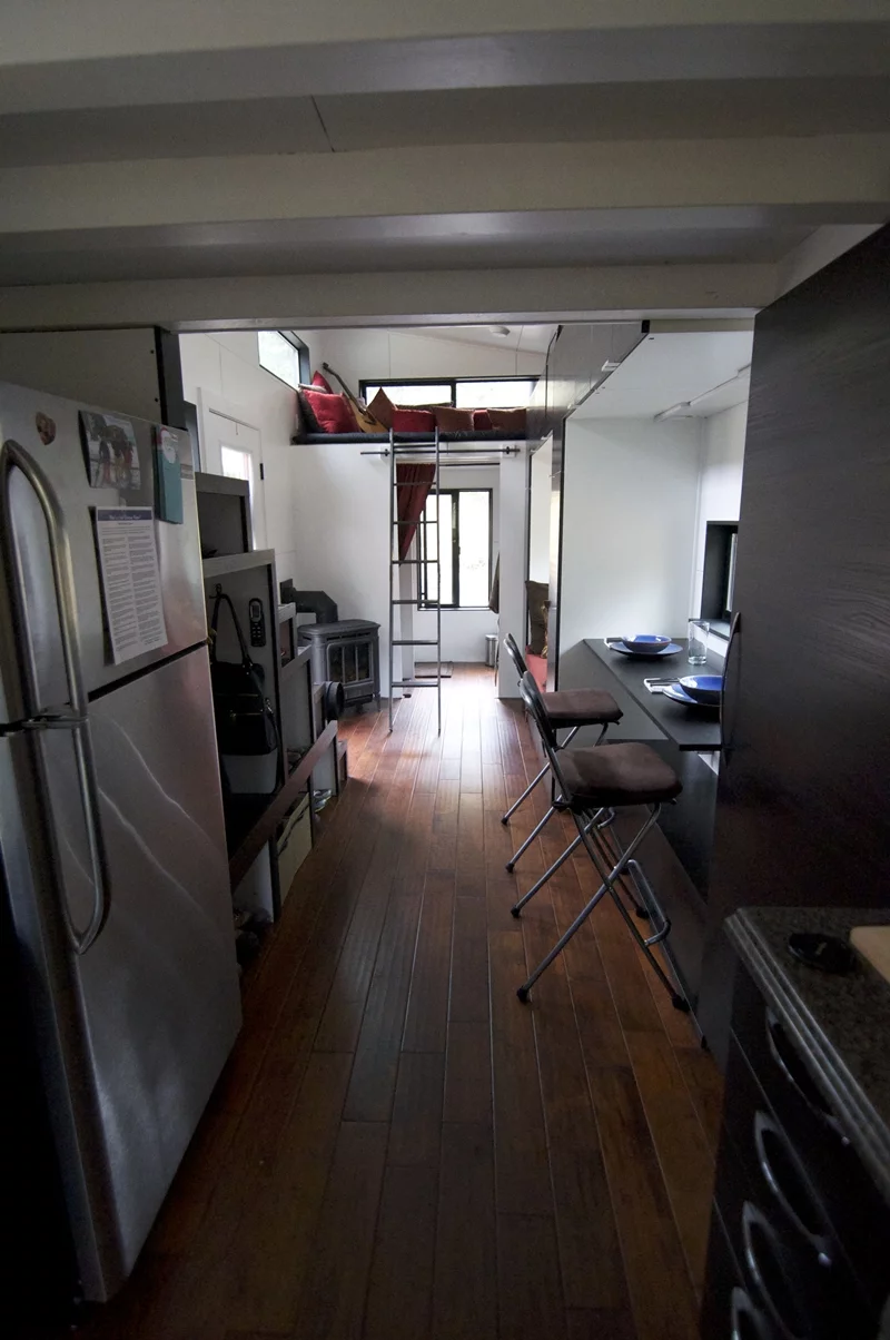 Home measures 28 x 8.5 ft (8.5 x 2.6 m)