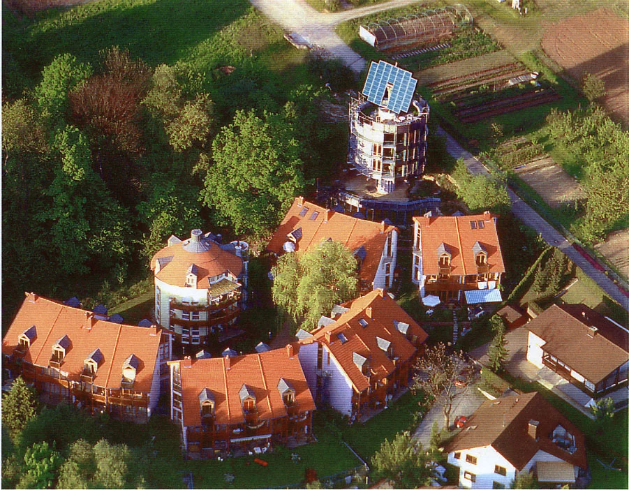The Heliotrope power house dominates the landscape at the foot of the Black Forest