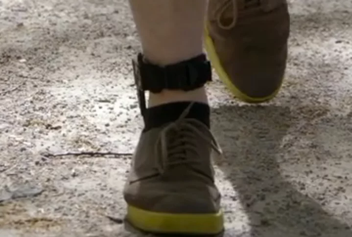 Wearing SolePower with the ankle strap