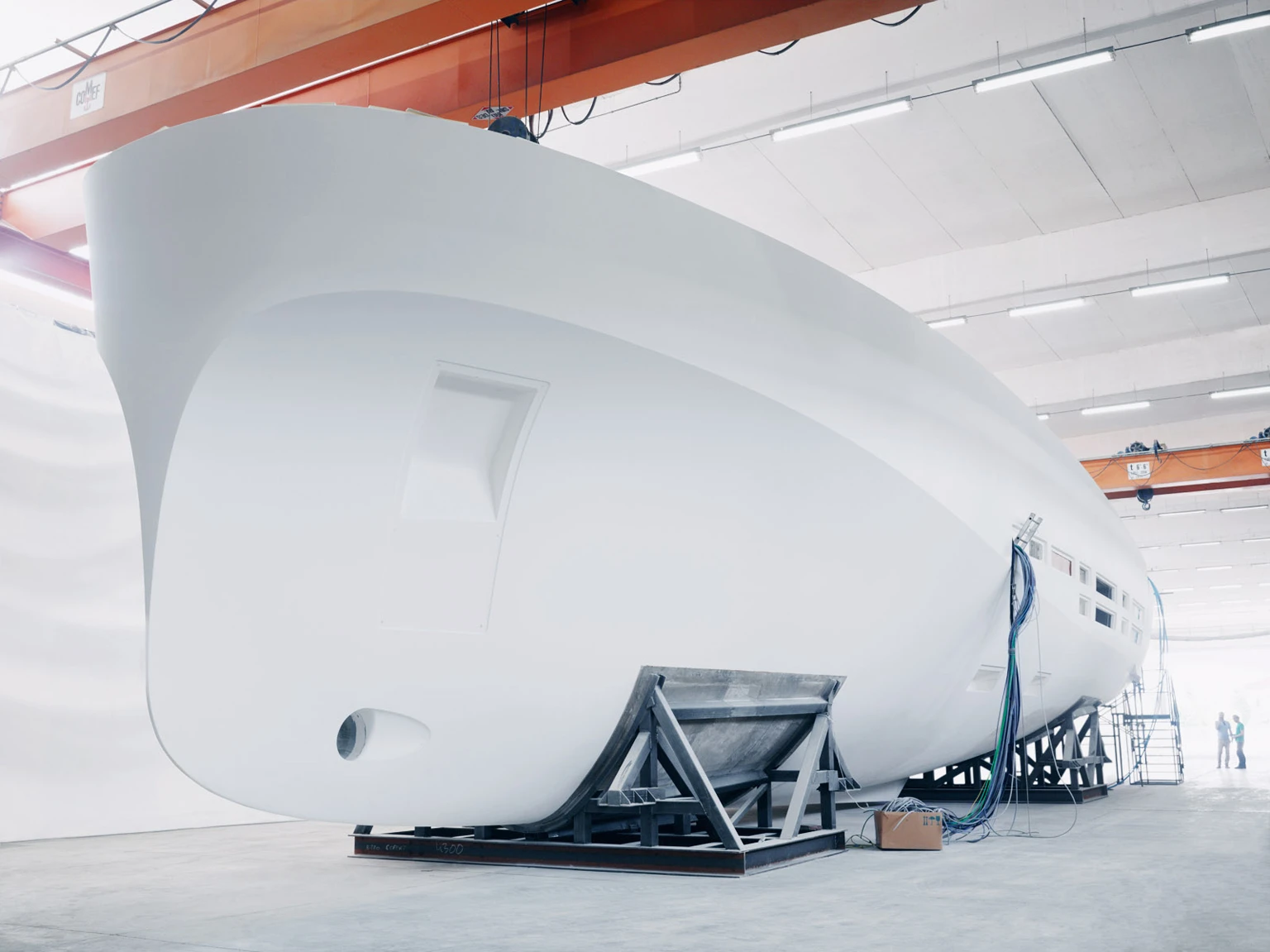 The first Wally ACE hull under construction