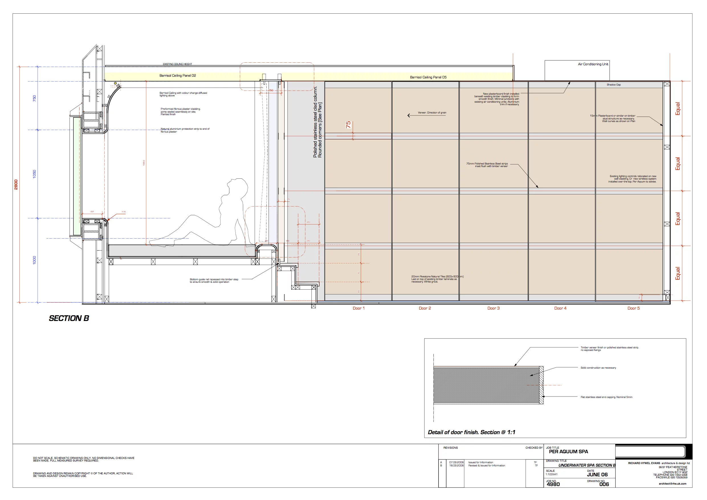 Architectural plans of the Huvafen Fushi spa