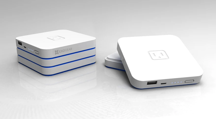 Exogear claims its Exovolt Plus is the world's first stackable battery pack for mobile devices
