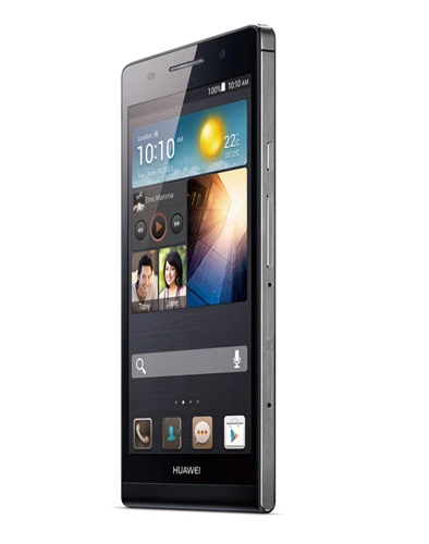 The Huawei Ascend P6 side angle view