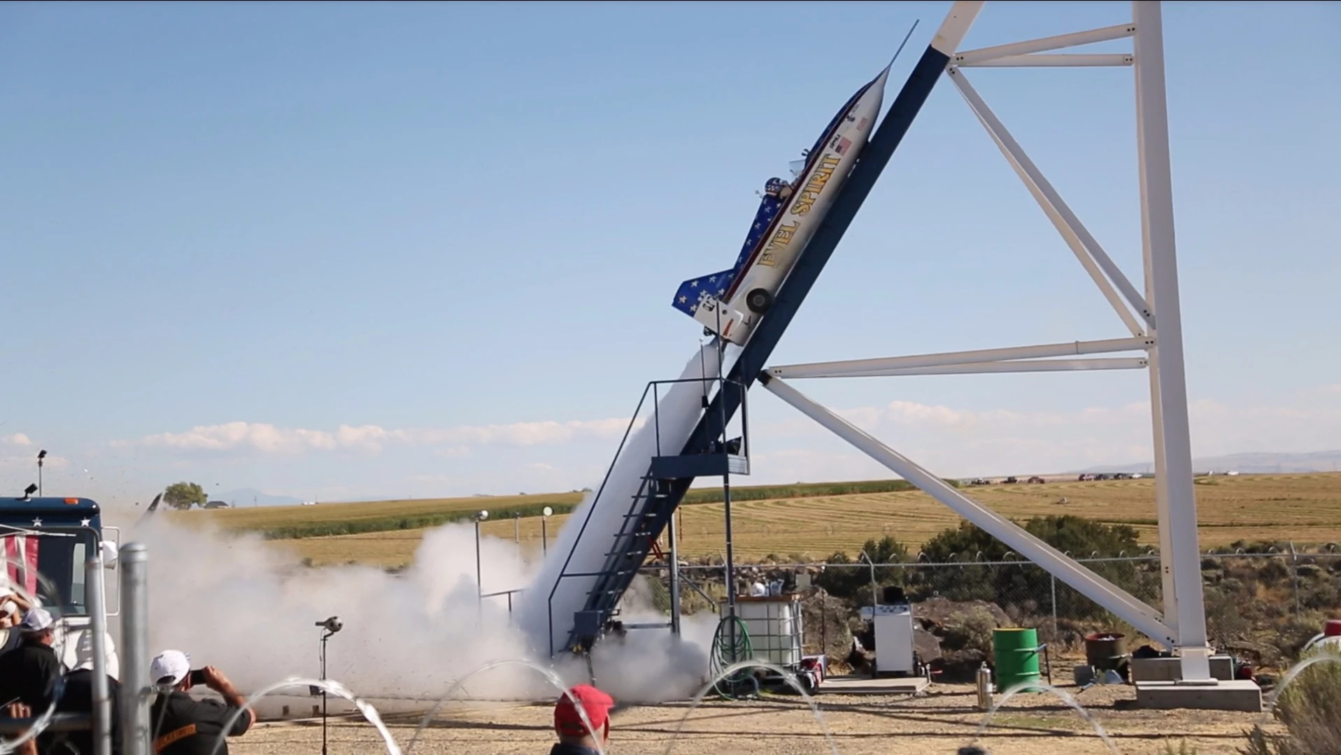 Eddie Braun launches toward immortality in his 10,000 horsepower steam-powered rocket, the Evel Spirit, in an event that has been beautifully documented in a new documentary called Stuntman, available now on Disney Plus