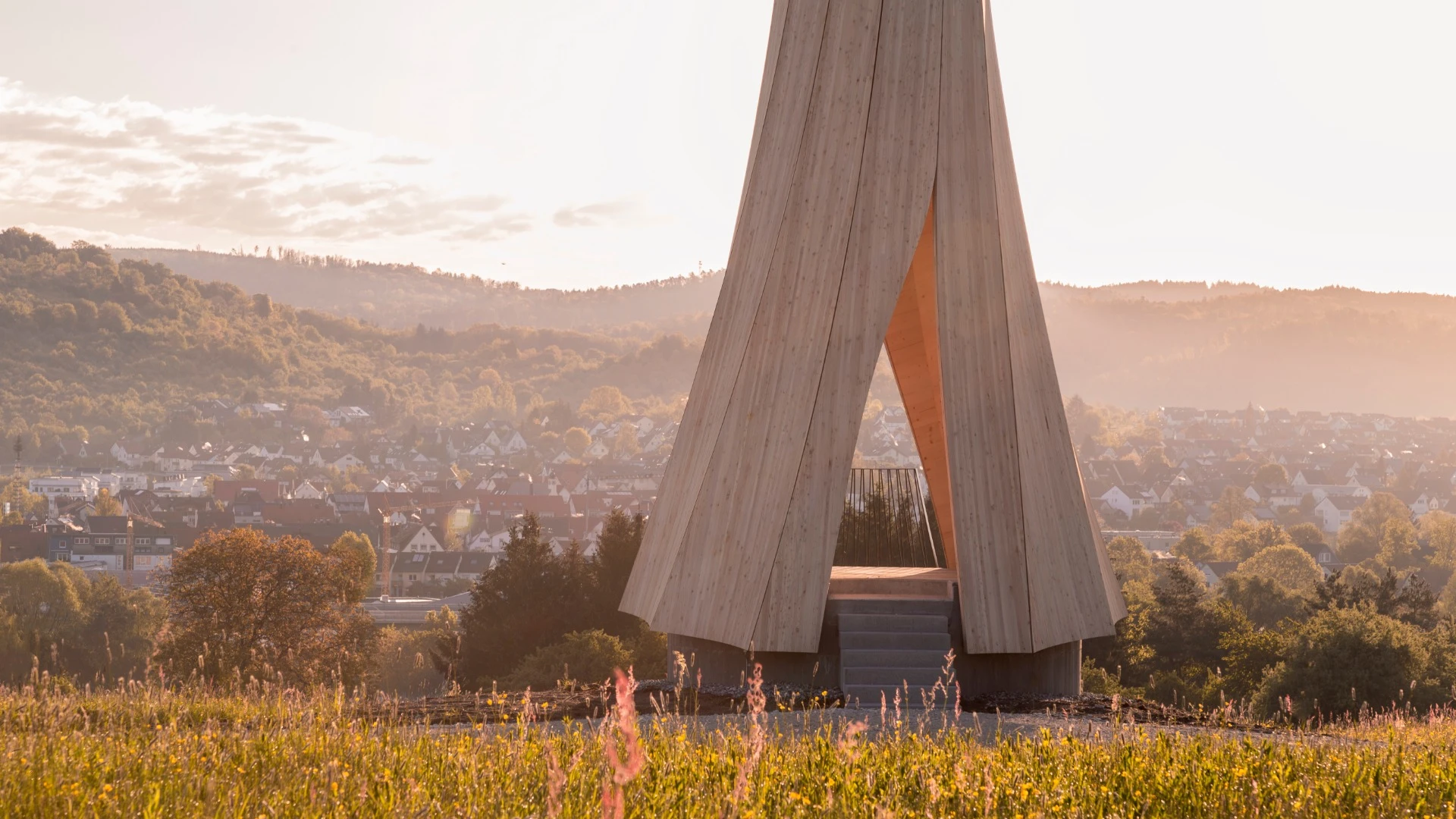 The Urbach Tower was assembled in a single day