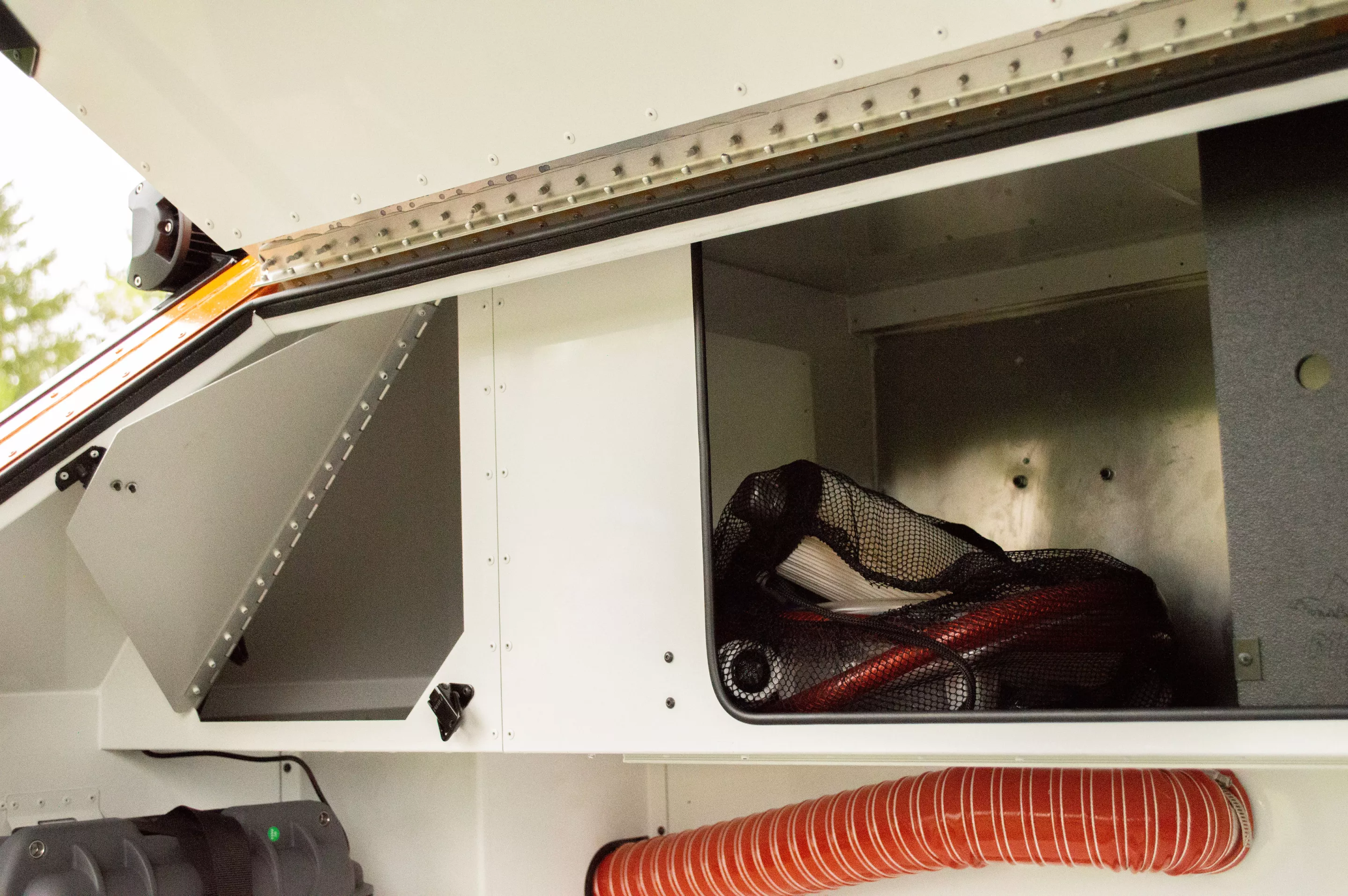 Mammoth ELE off-road trailer storage cabinets