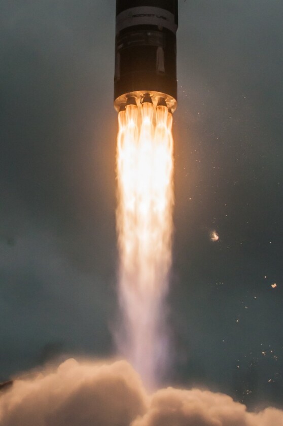 The Electron booster is fitted with nine Rutherford engines