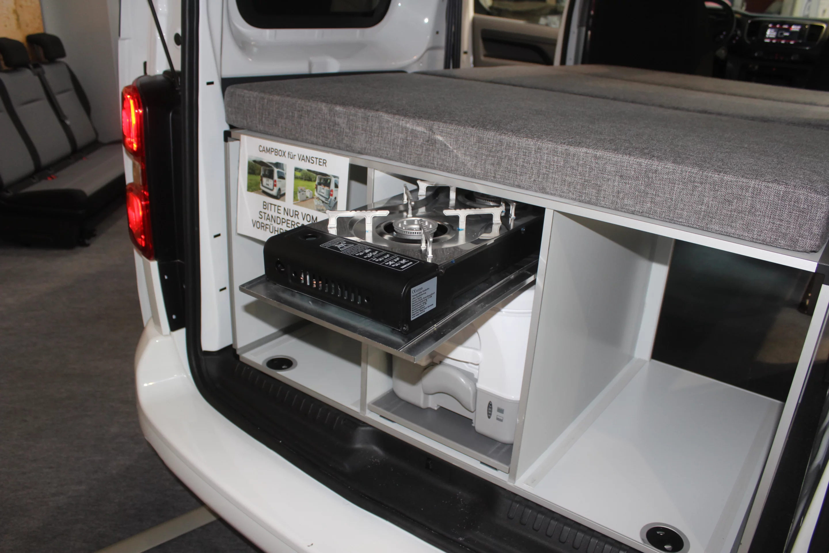 Sliding the stove out