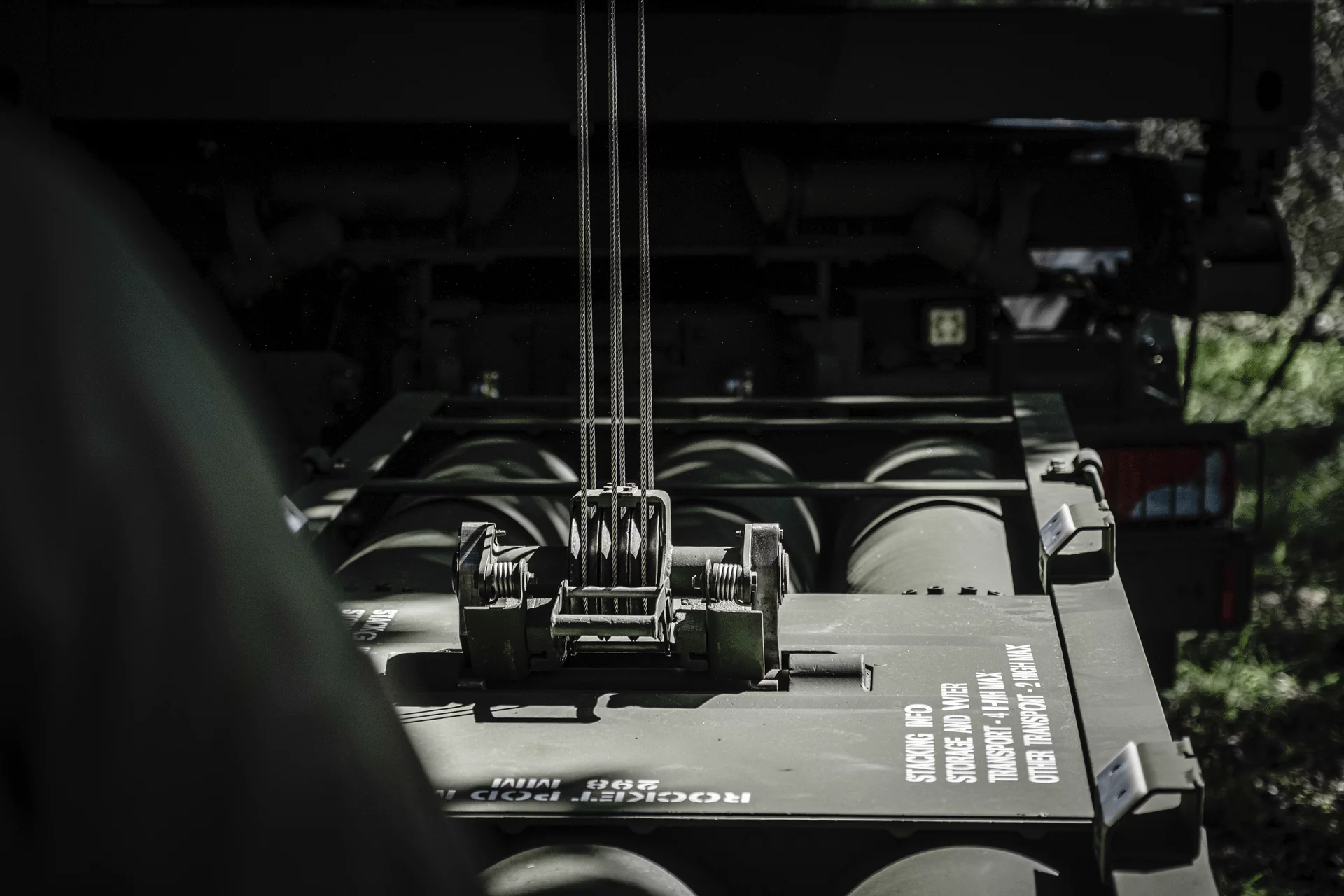 GMARS's in-built crane system