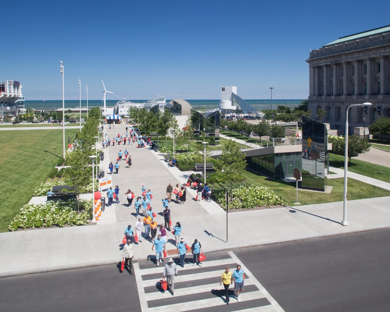 According to AIA, the Cleveland Civic Core project's design helps re-establish the underused asset as a core organizing space for city life while further activating the space