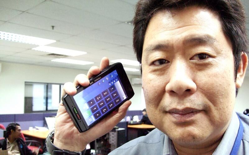 Not a smartphone with computer power but a microcomputer capable of making telephone calls