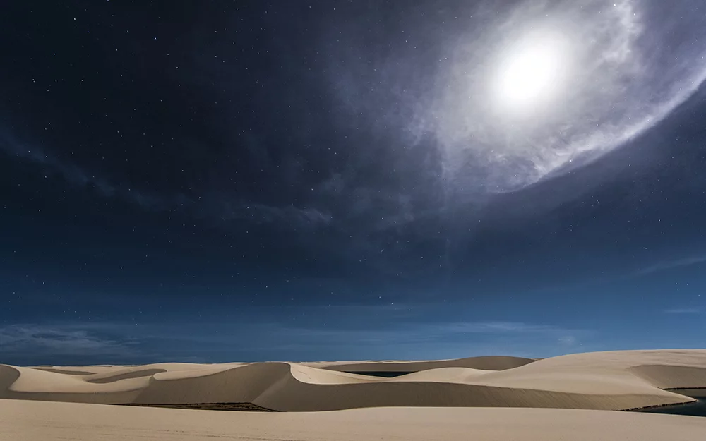 Winner of 3rd place in the Professional Night Photography category: Ricardo Takamura - Eye of Horus. Lençóis Maranhenses, the largest sand dune field in South America