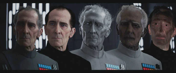 The phases of constructing a CGI Peter Cushing in Rogue One