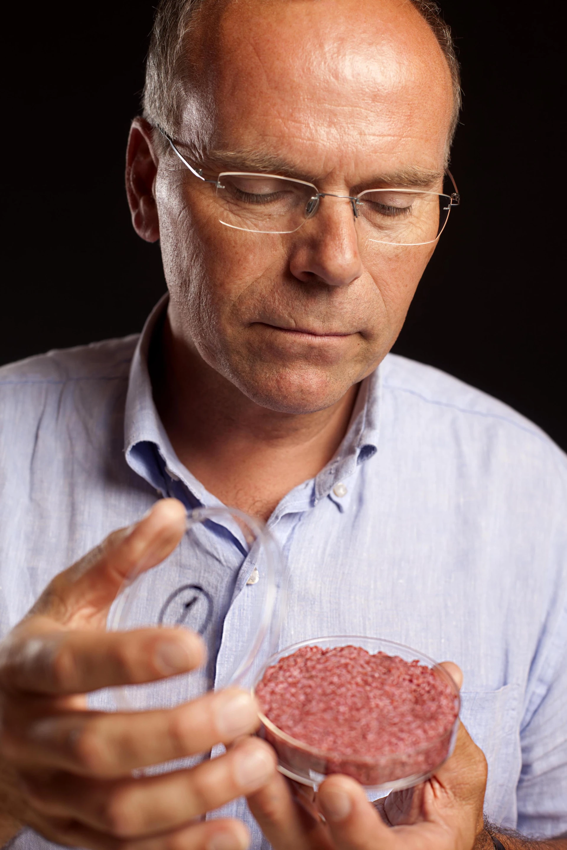 Mark Post with the cultured beef