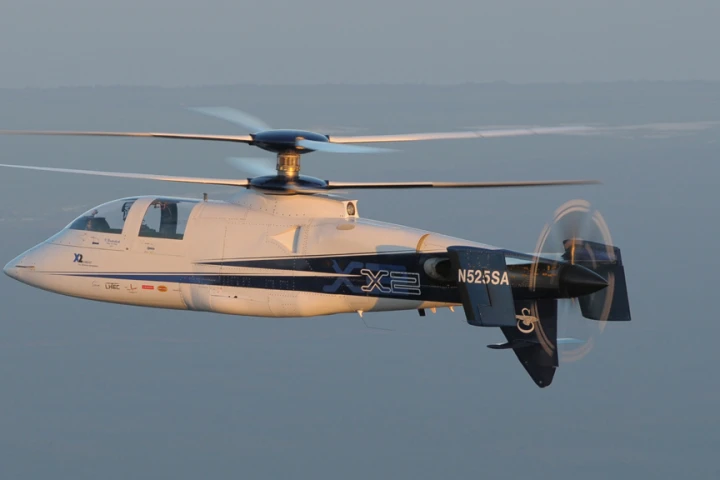 The X2 on its 250-knot milestone flight on Wednesday, Sept. 15, 2010