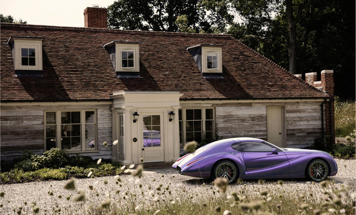 The retro-styled Eadon Green marque was born when Felix Eaton became inspired by the Alfa 8C 2900 convertible and decided to build his own 1930s-styled coupe yet put all the latest technology inside it. First and foremost, the Zeclat shown here runs a 460 hp, 6.2 liter Chevrolet LT1 V8 running through an 8-speed paddle shift automatic or 7-speed manual gear box.