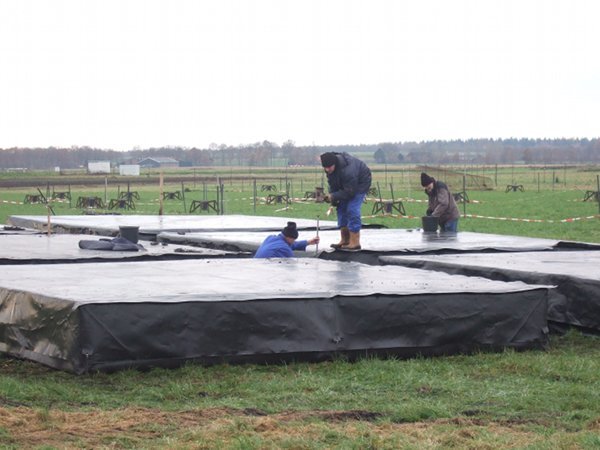 A LOFAR station under construction