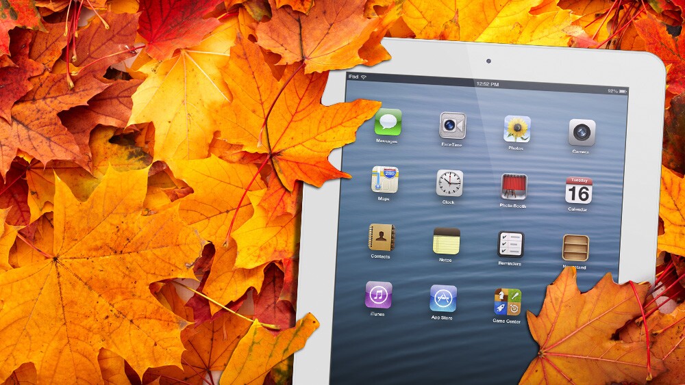 Apple may have been smart to surprise us with a new iPad in October (Leaves: Shutterstock)