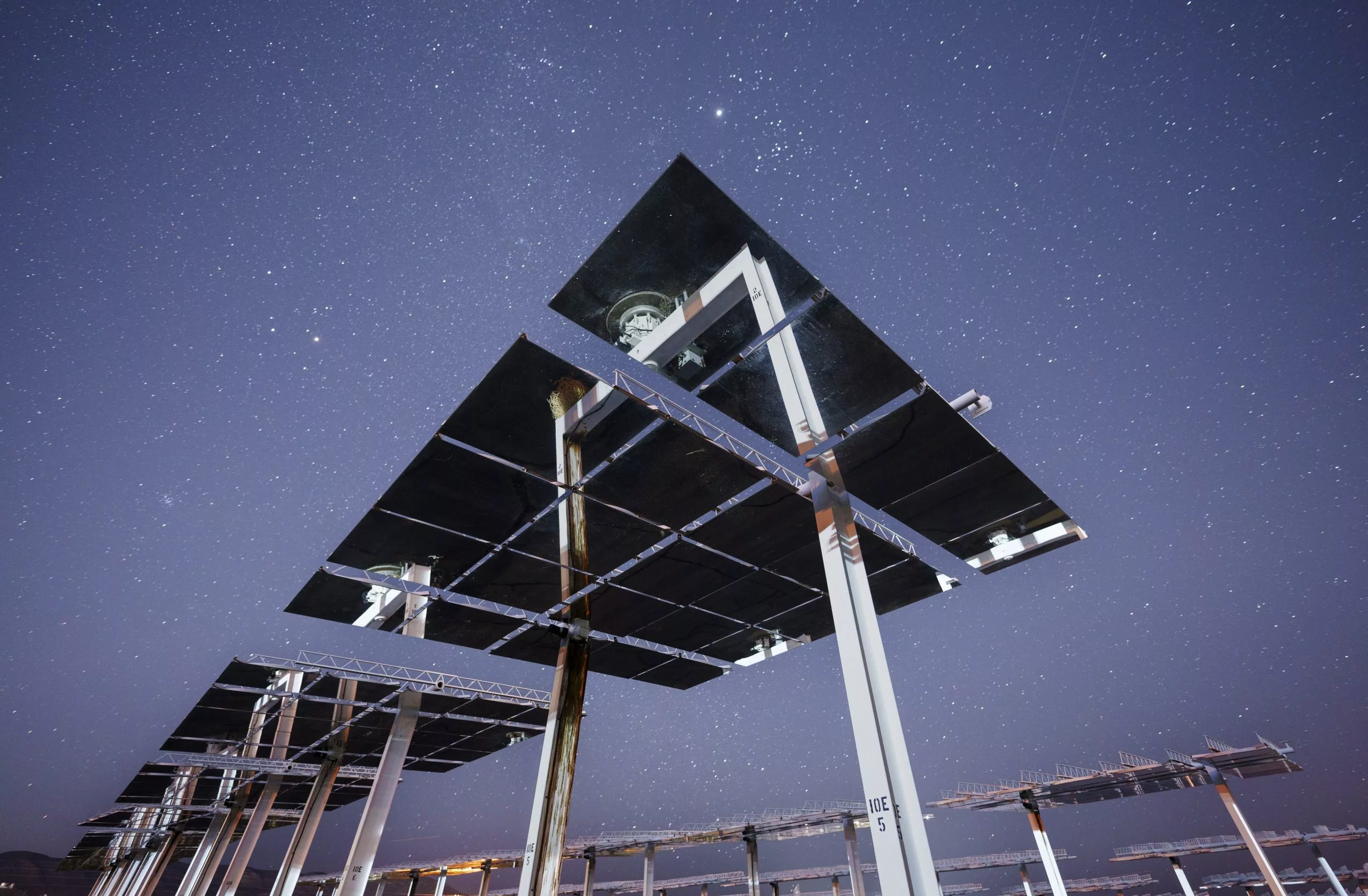 Heliostats can be used to detect asteroids and other objects in space
