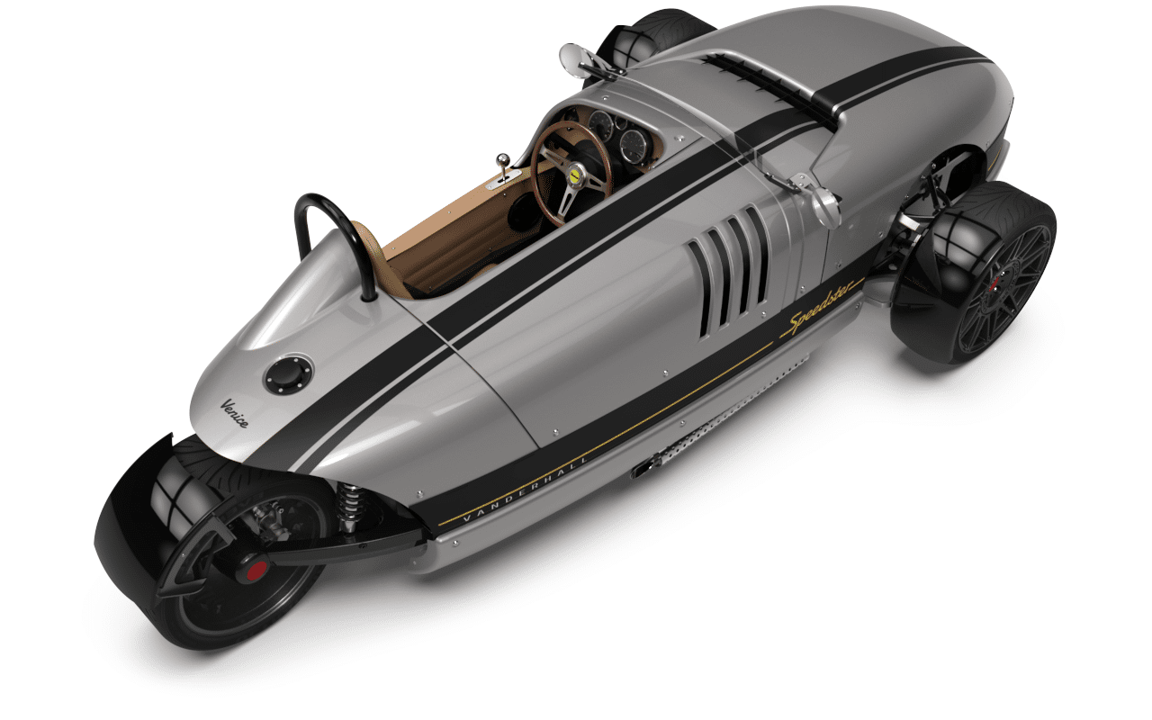 Vanderhall Speedster: loses the passenger seat for solo touring