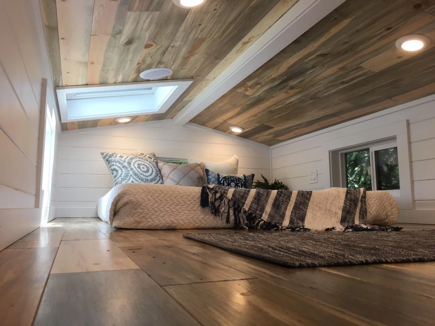 The Rocky Mountain Tiny Home's master bedroom