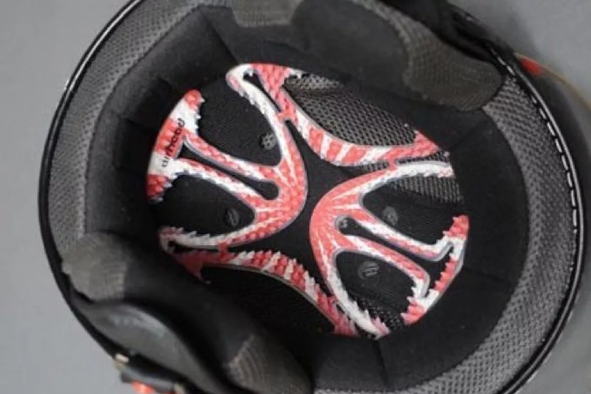 The Airhead fits neatly inside the helmet