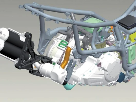 The Gilera GP 800: CAD drawing