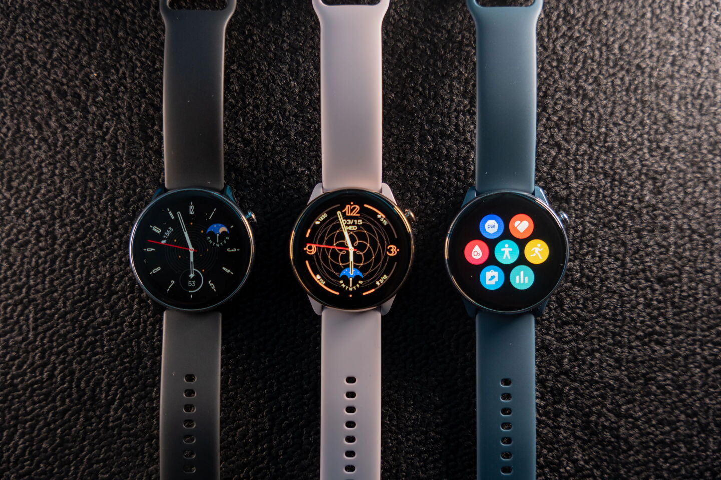 The Amazfit GTR Mini is available in 3 colors and comes with a matching silicone strap