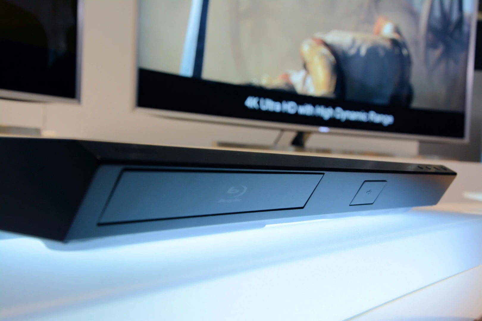 It might look like a simple black box at first glance, but it actually features a curved design, so it'll look right at home alongside the company's curved TV and curved sound bar offerings