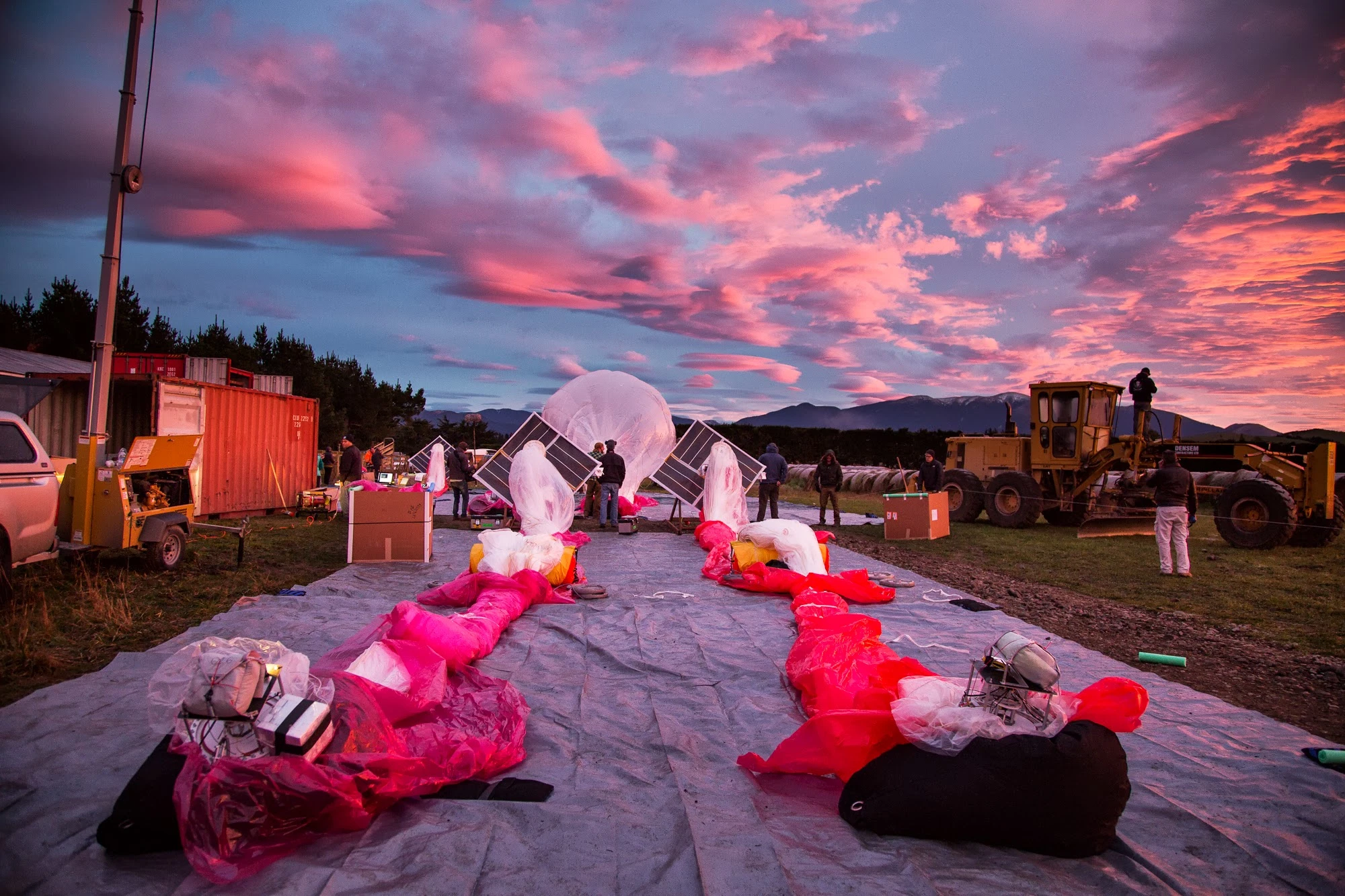 The solar arrays and traveling with the wind allow the balloons to operate entirely on renewable energy sources