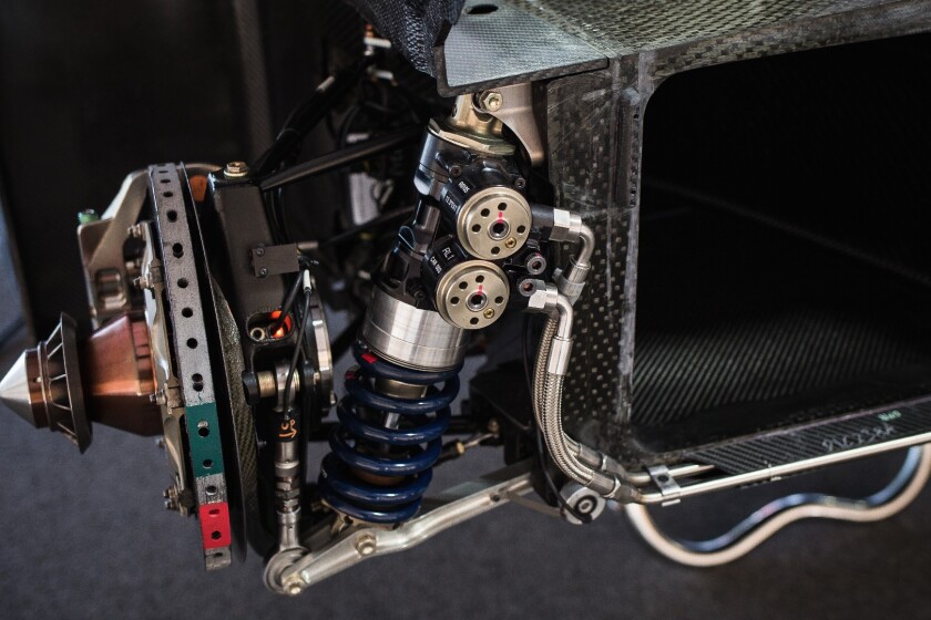 The Nismo's front Ohlins dampers are fully adjustable