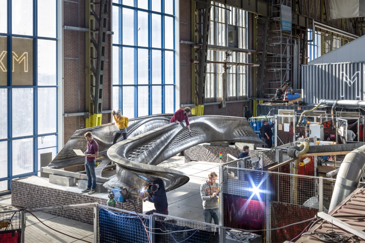 The bridge took four robots six months to print