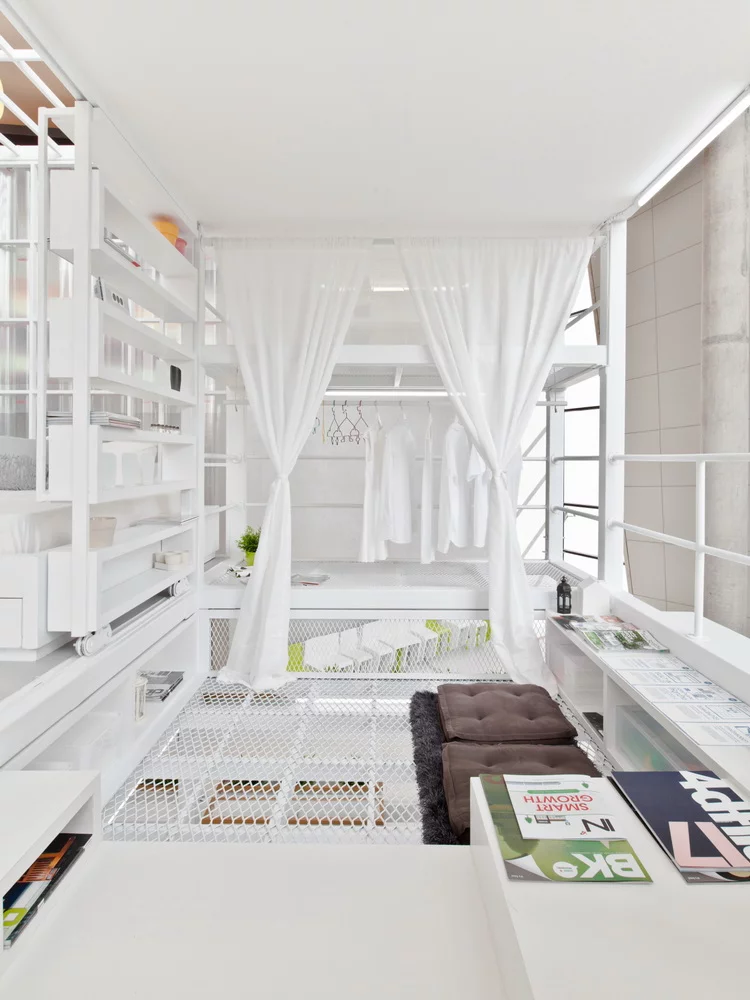 Though the interior areas of the living space are small, they are still quite flexible