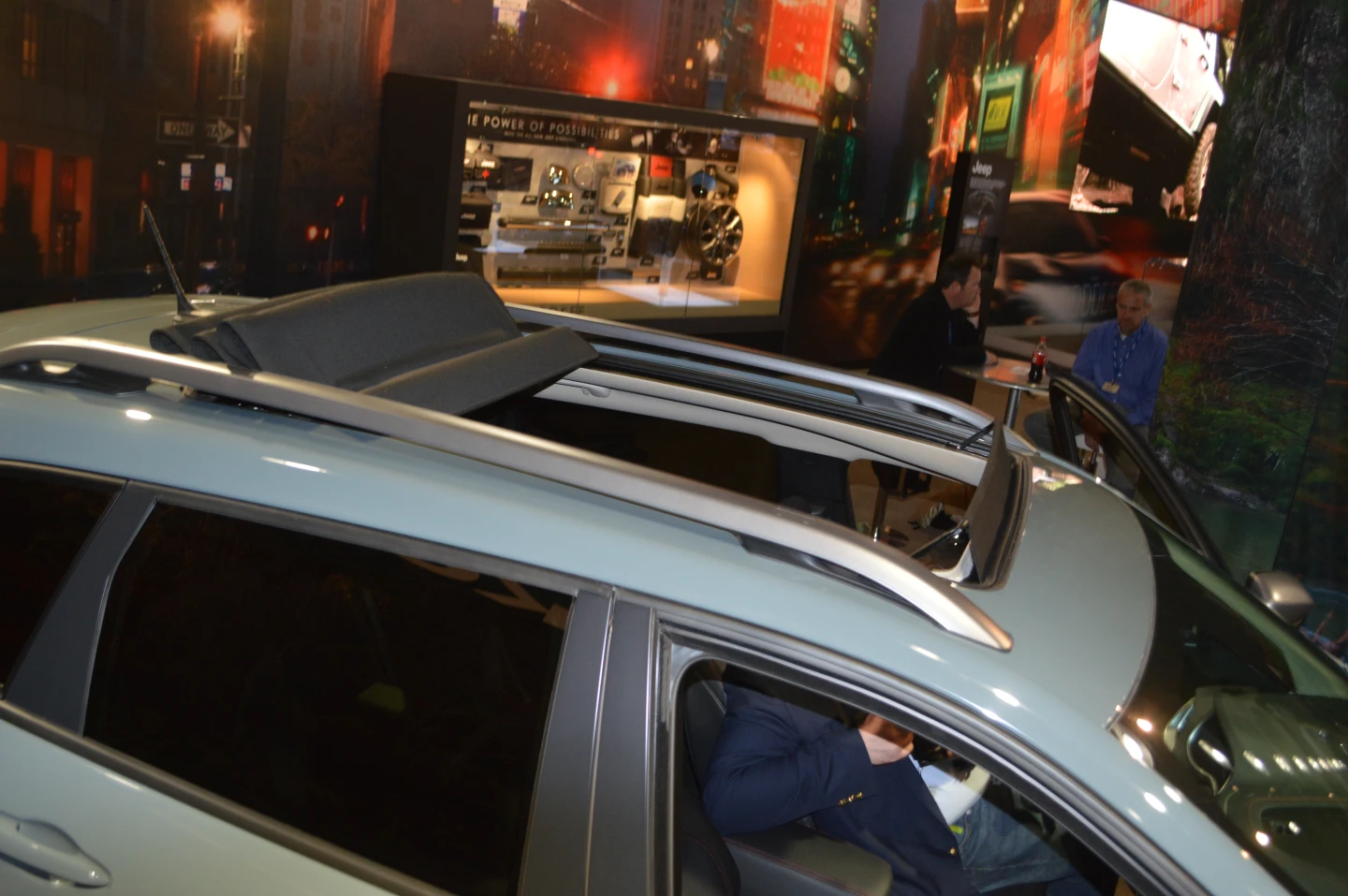 The available "Sky Slider" roof is a full-length canvas soft top