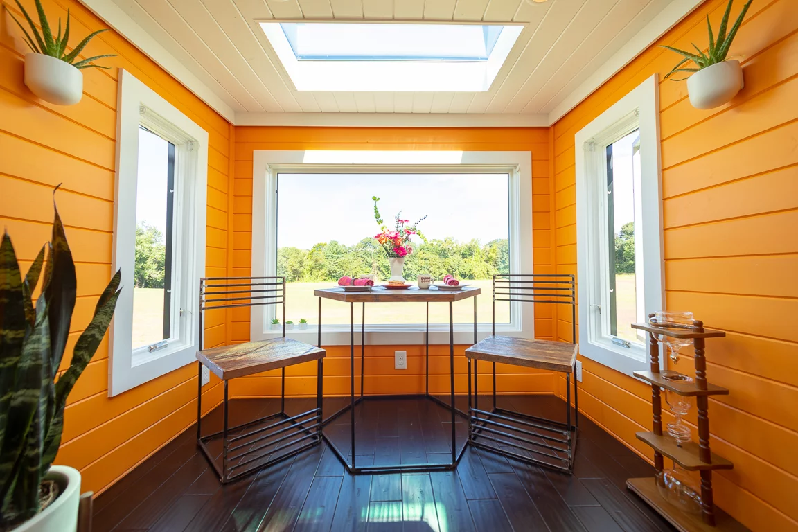 The Home That Runs on Dunkin' includes a small "coffee nook," with two chairs and a table