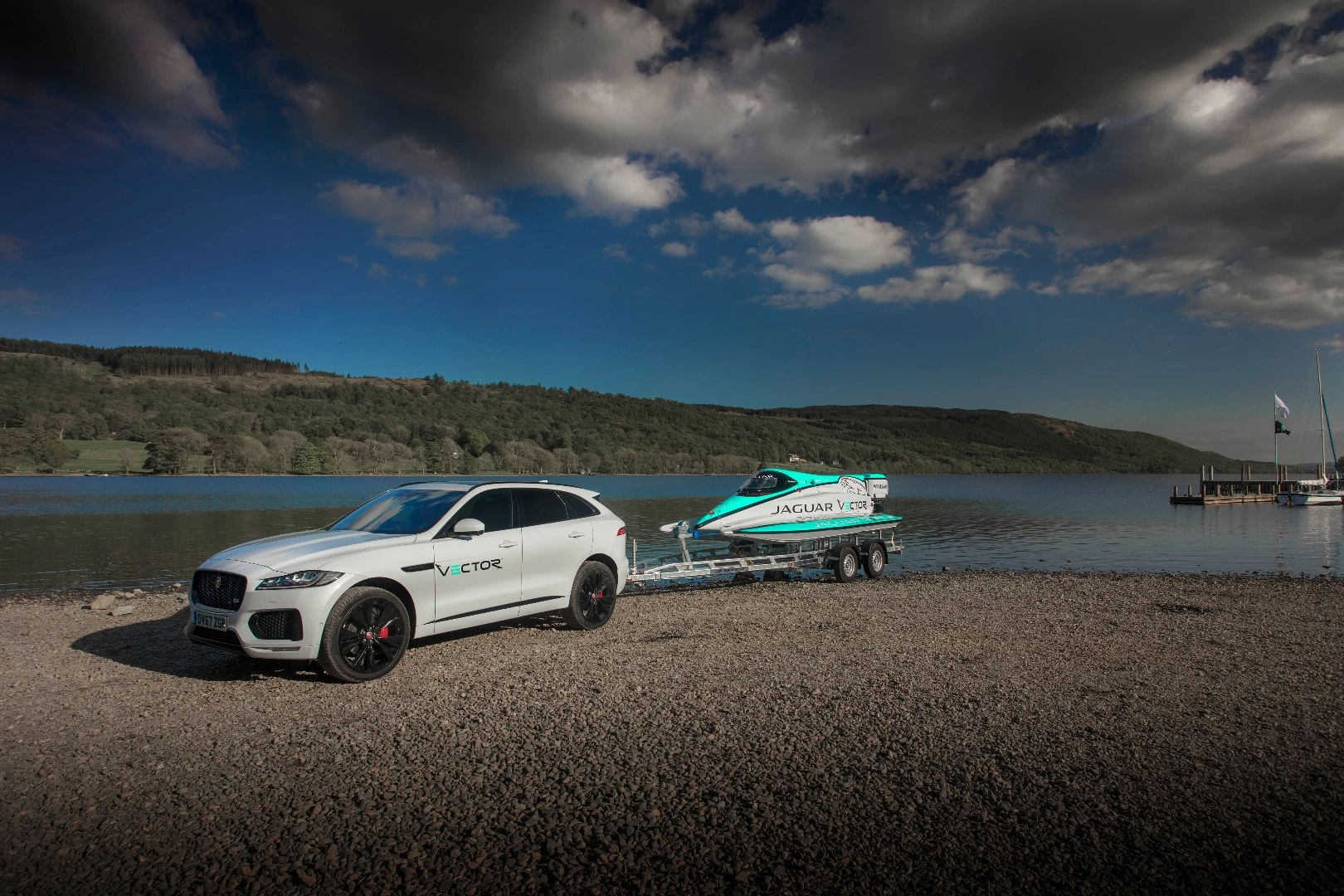 The V20E enters the water