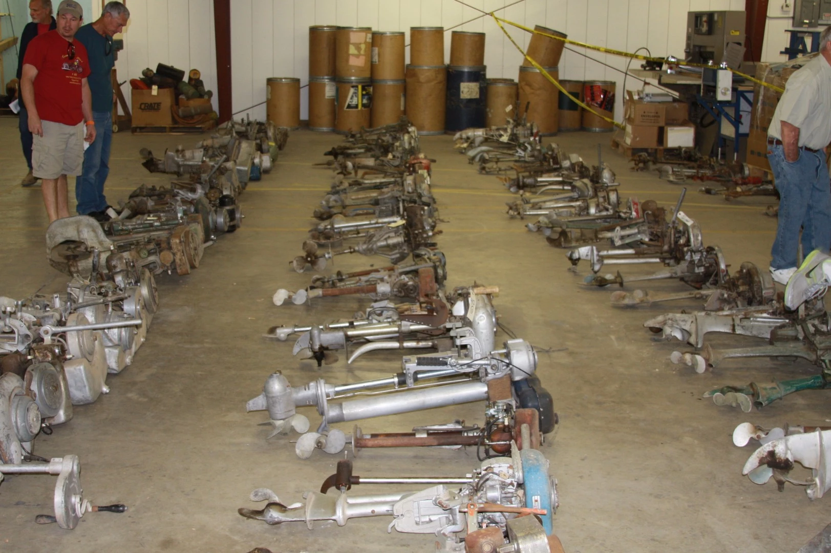 Outboard motors were sold in lots of 10-14