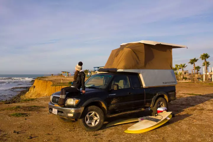 Testing out the Leentu prototype on the beach