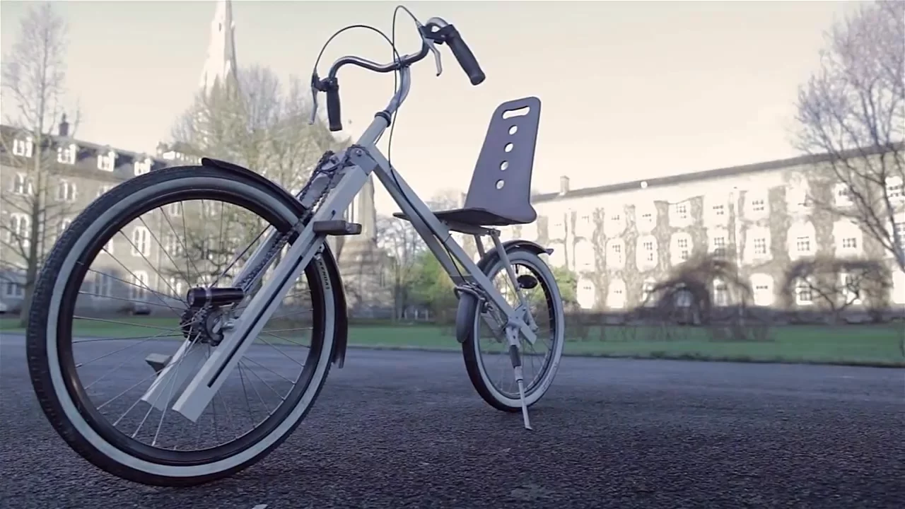 The MaynoothBike fork contains linear drive hardware in each prong