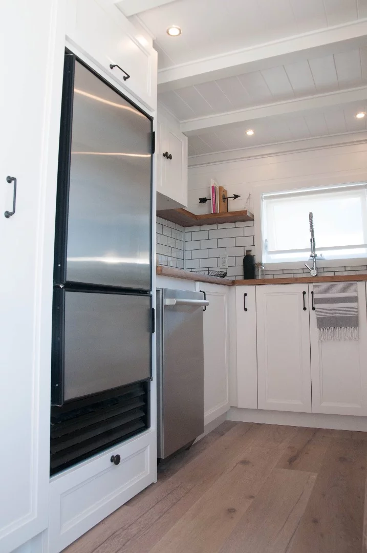 The Eucalyptus' fridge is an efficient model designed to run off-the-grid