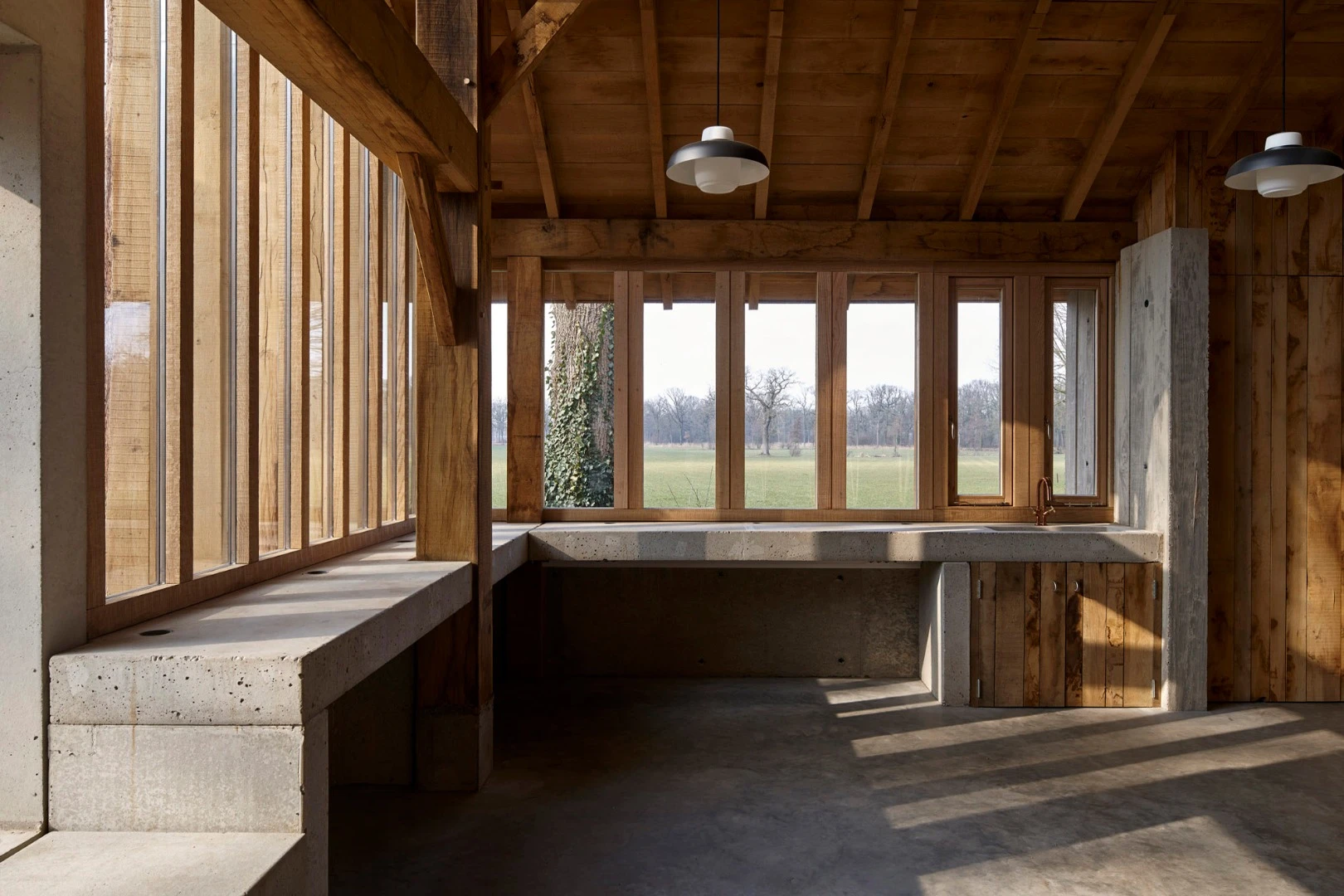 Inside the Sixteen Oak Barn
