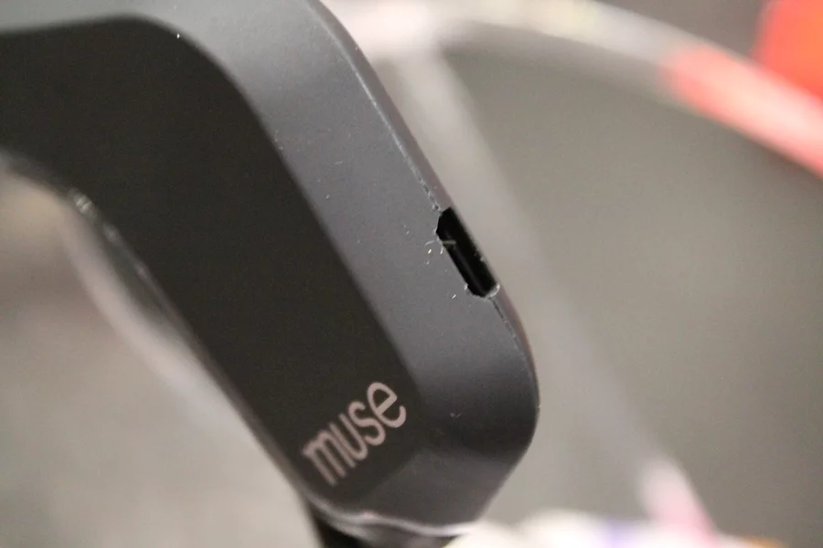 The Muse headband has two USB ports for charging (Photo: Stu Robarts/Gizmag.com)