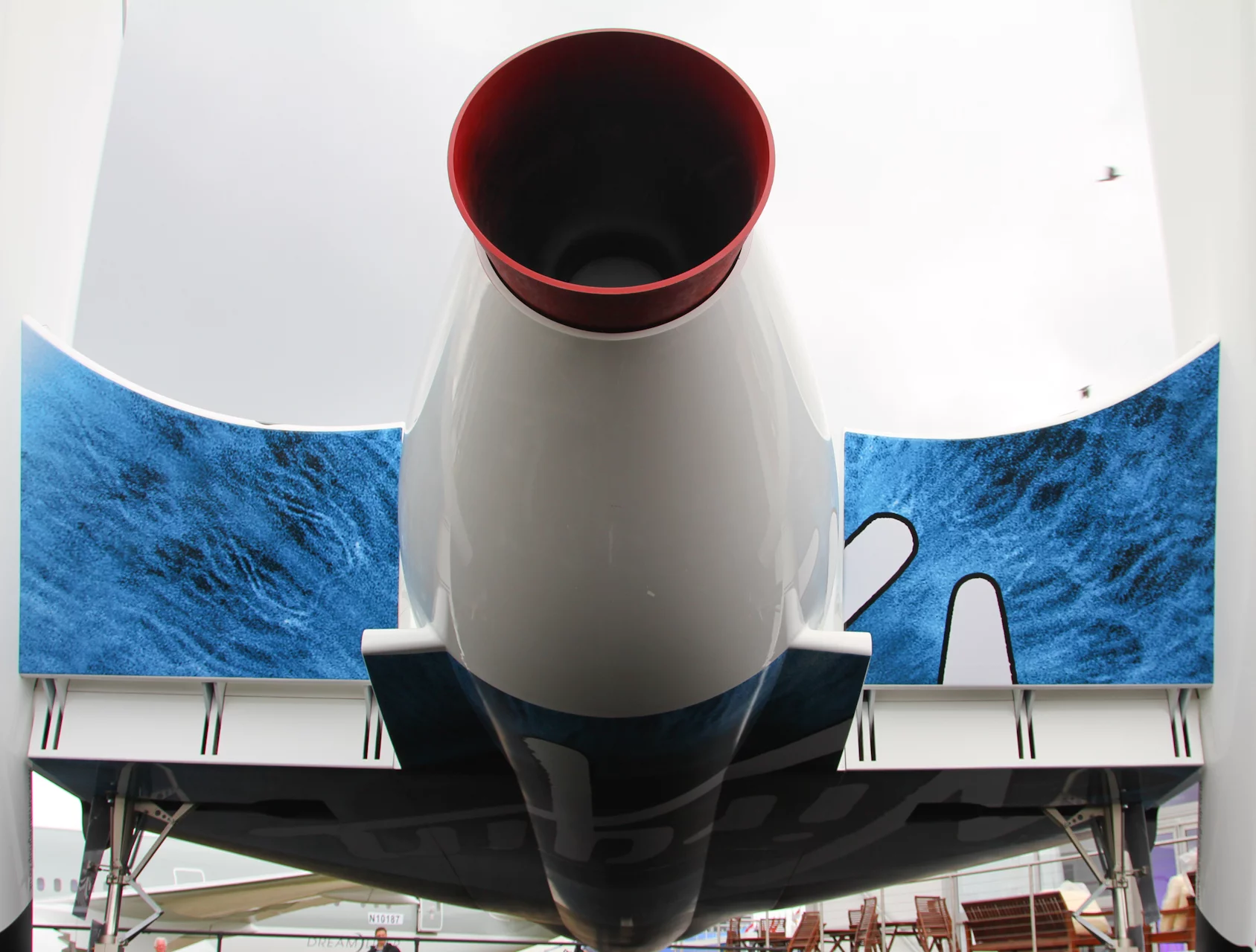 The SpaceShipTwo replica on display (Photo: Gizmag)