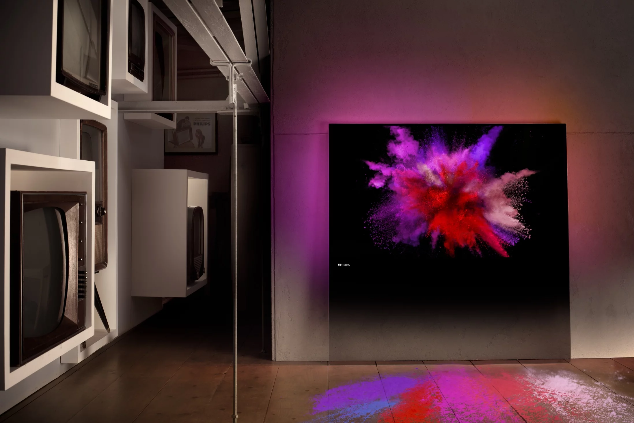 The 2013 Philips DesignLine TV features Ambilight 3-sided XL