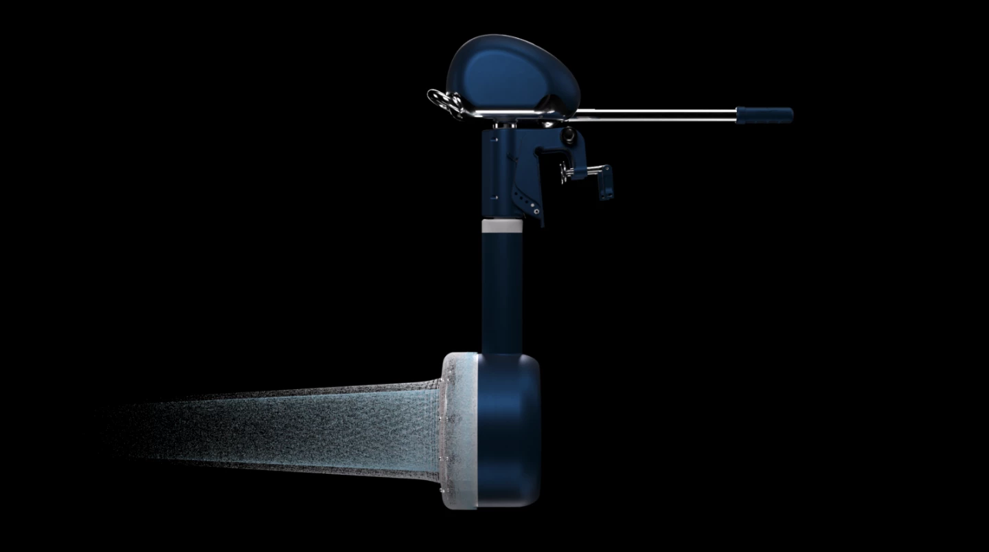 FinX looks to eliminate the propeller to create a clean, safe, quiet electric outboard that causes less turbulence in the water