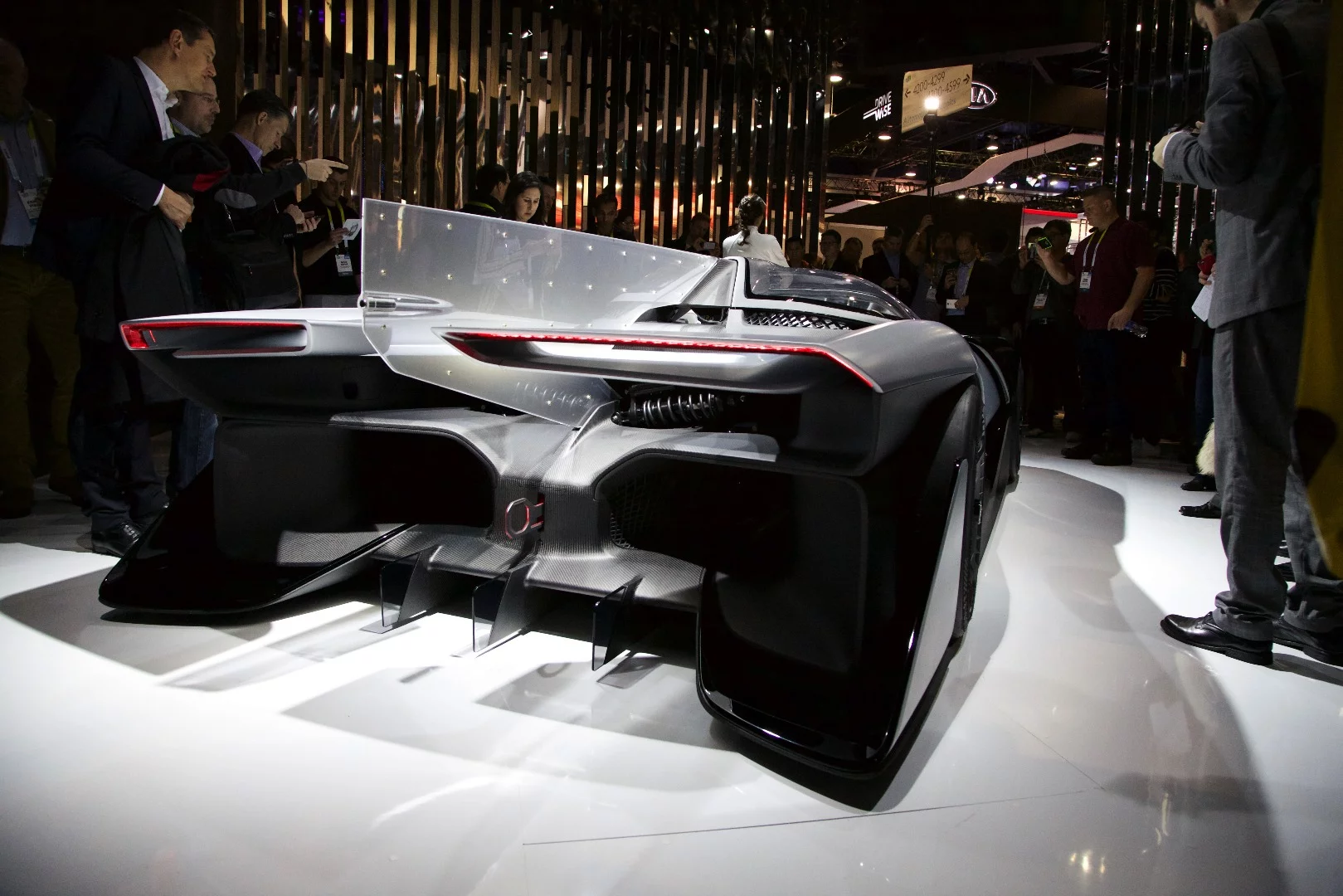 The single-seater FFZERO1 Concept vehicle at CES